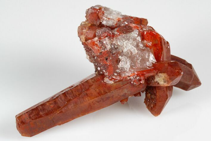 Natural, Red Quartz Crystal Cluster - Morocco #181539